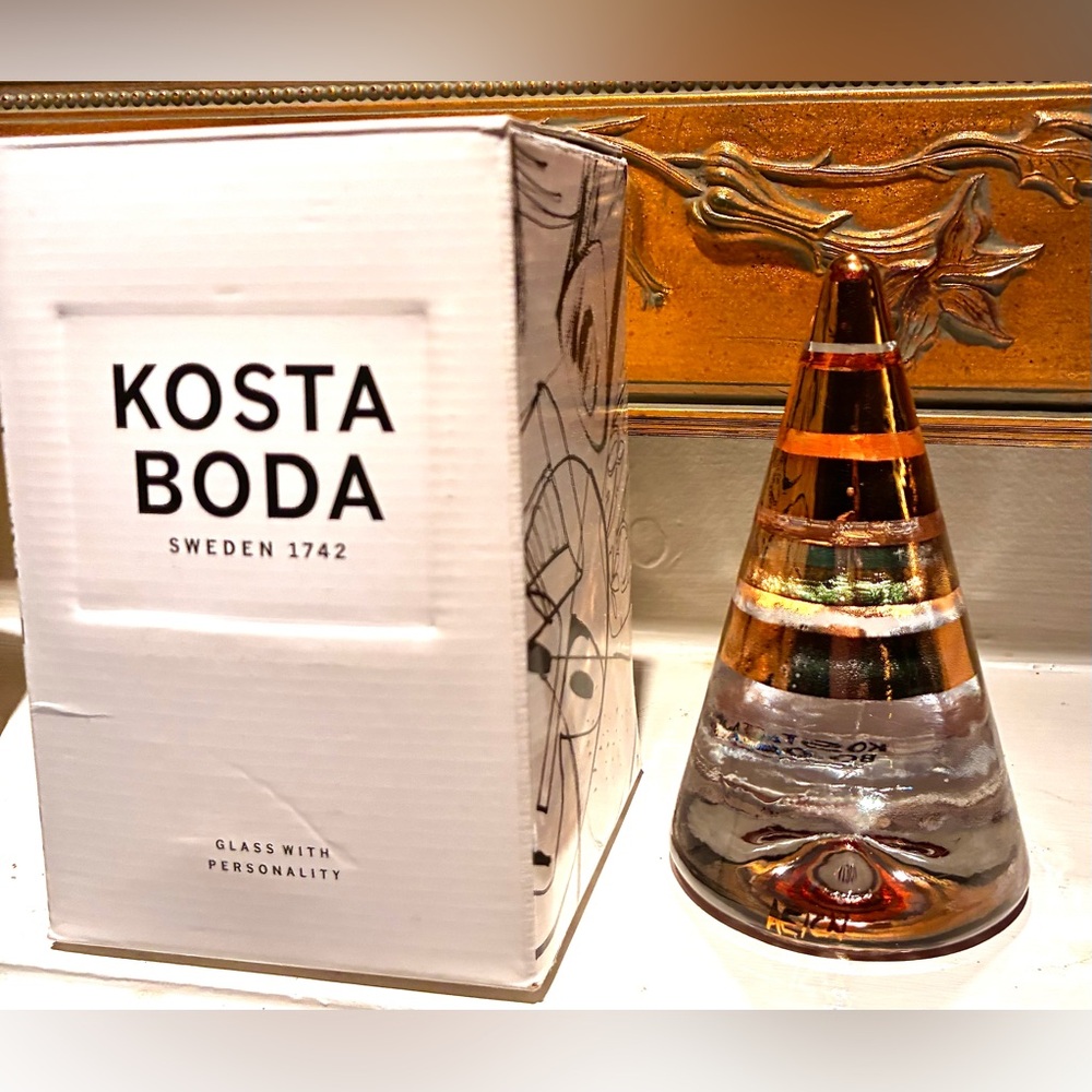 Kosta Boda Collectible Noel Art Glass, Signed, Artist Anna Ehrner, original box